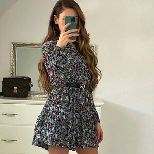 Zara Floral Long Sleeve Dress